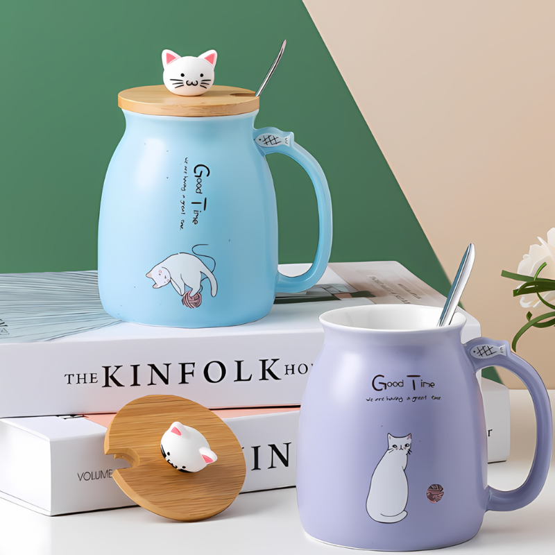 Adorable Cat Mug Set