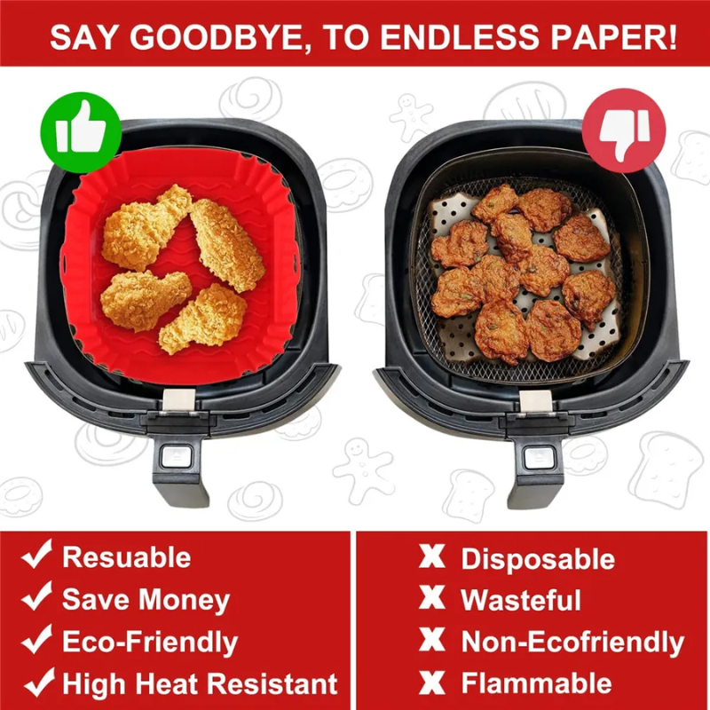 Reusable Silicone Air Fryer Basket