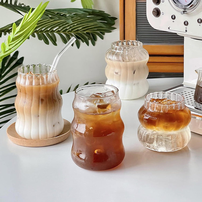 Wave Glass Tumbler – Artistic Drinkware