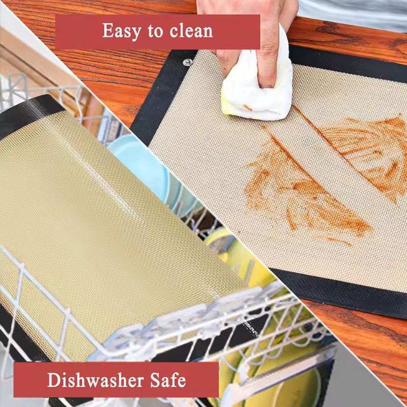 Non-Stick Baking Mat with with Button Edges