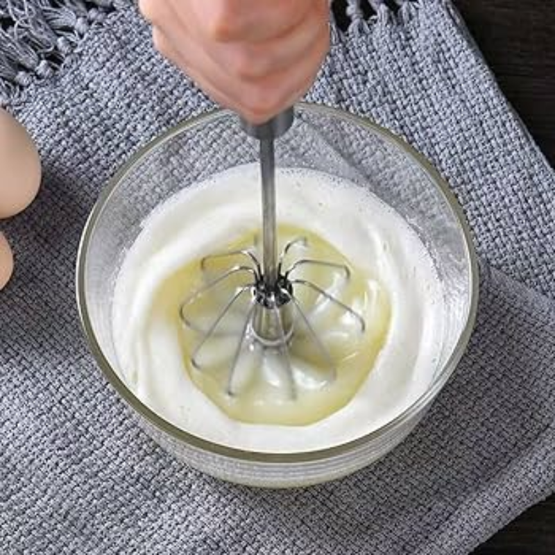 Semi-Automatic Stainless Steel Egg Beater