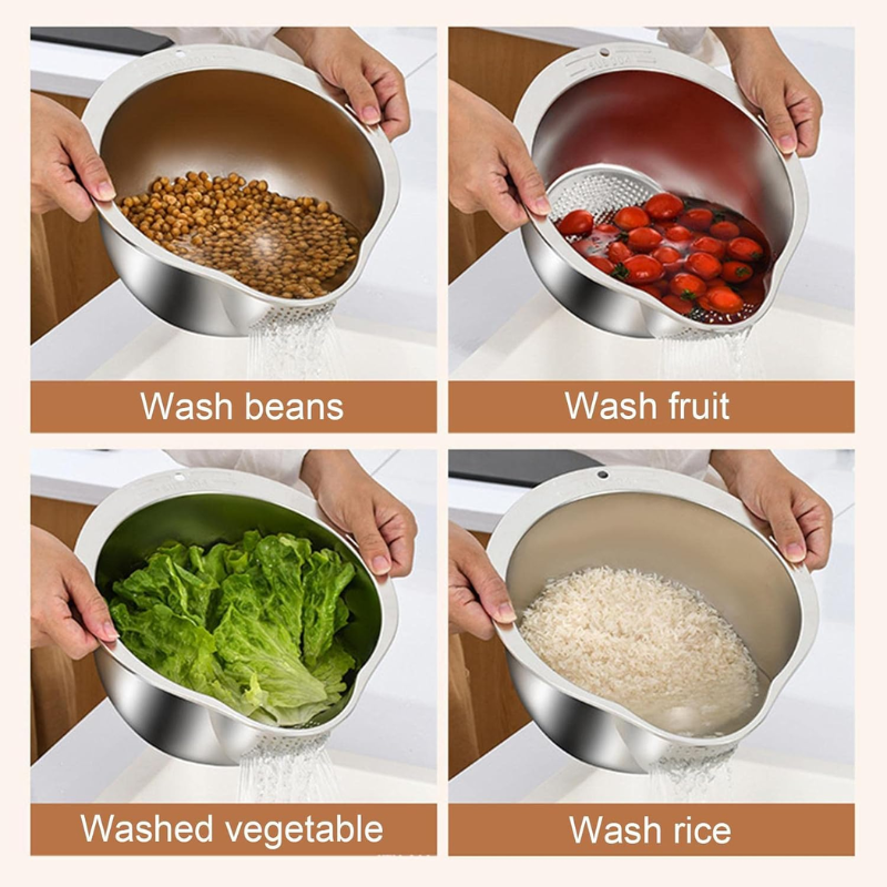 Premium Stainless Steel Rice Washer