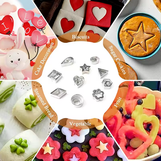 30-Piece Stainless Steel Cookie Cutter Set