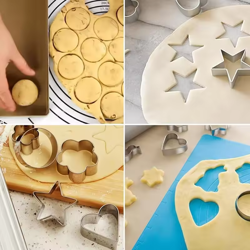 30-Piece Stainless Steel Cookie Cutter Set