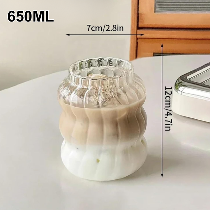Wave Glass Tumbler – Artistic Drinkware