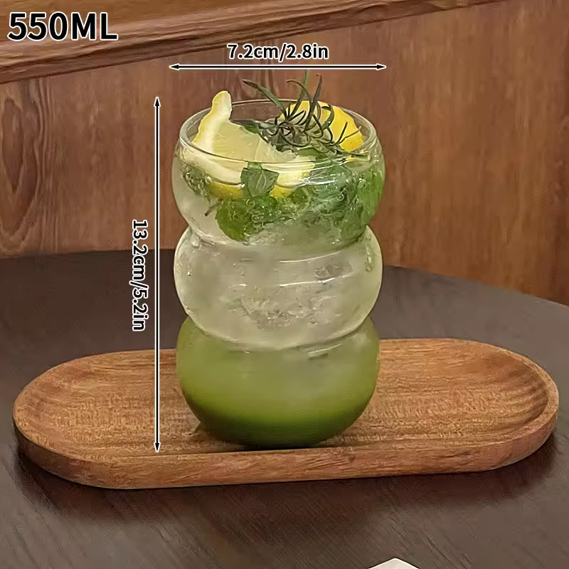 Wave Glass Tumbler – Artistic Drinkware