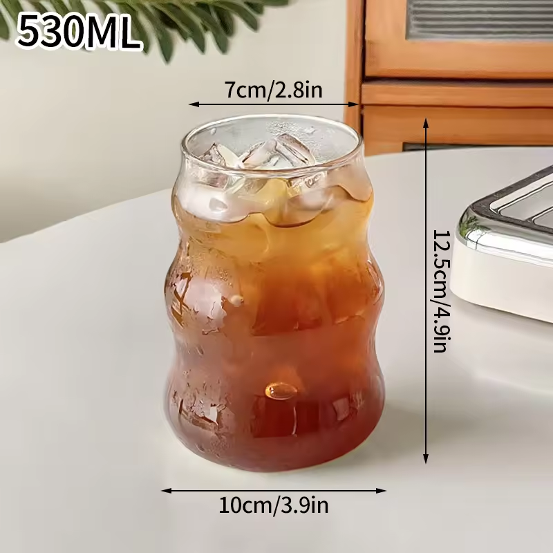 Wave Glass Tumbler – Artistic Drinkware