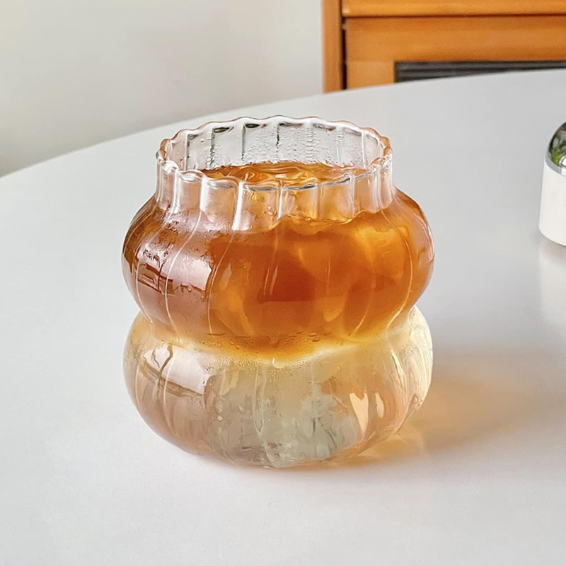 Wave Glass Tumbler – Artistic Drinkware