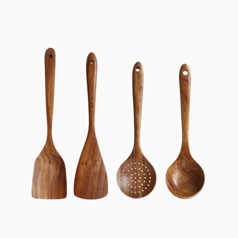Artisan Teak Wood Kitchenware Set