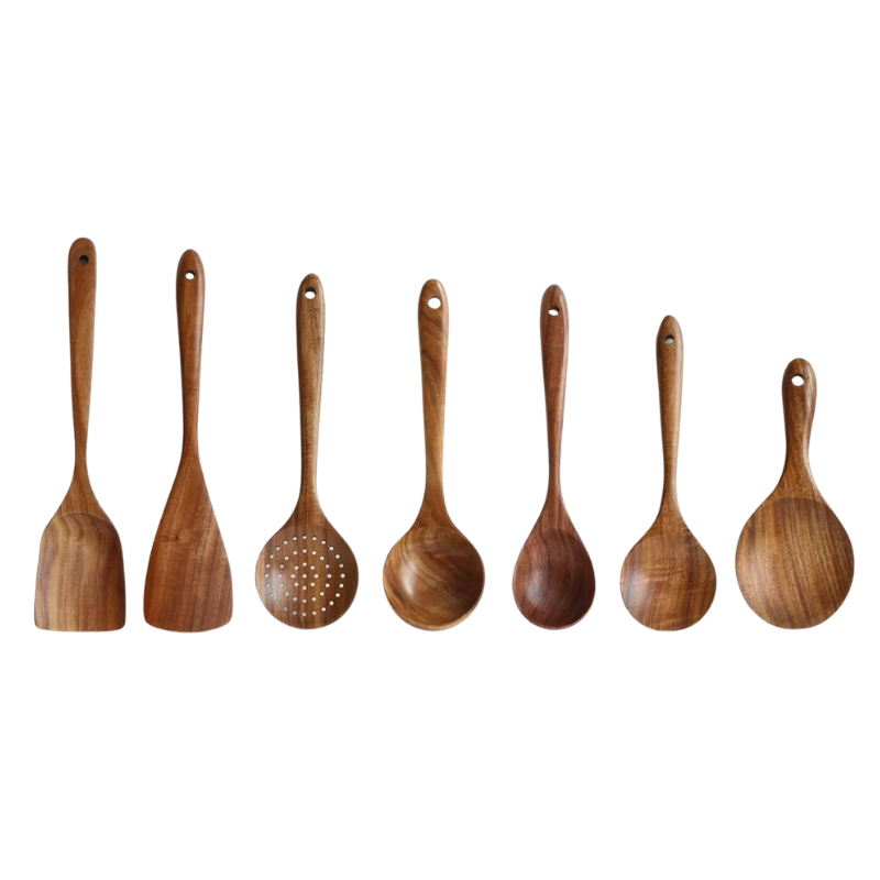 Artisan Teak Wood Kitchenware Set