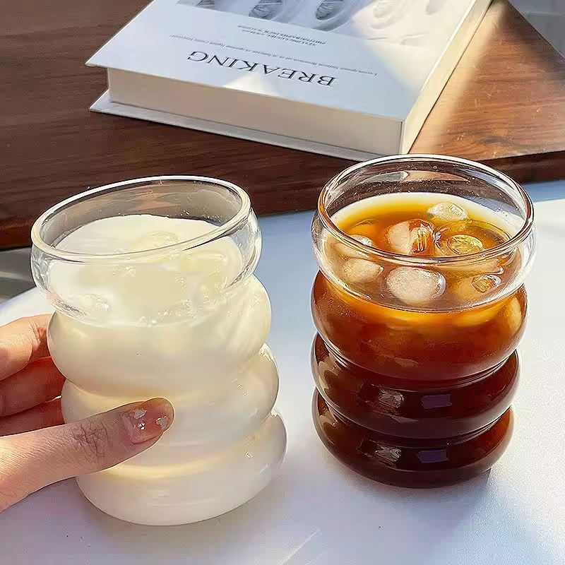Wave Glass Tumbler – Artistic Drinkware