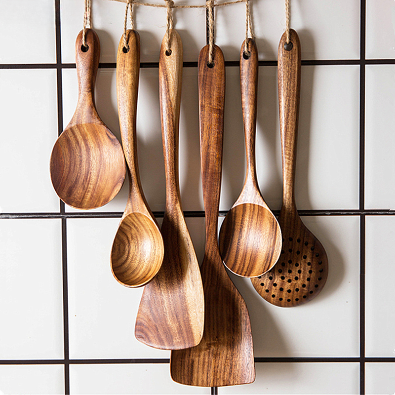Artisan Teak Wood Kitchenware Set