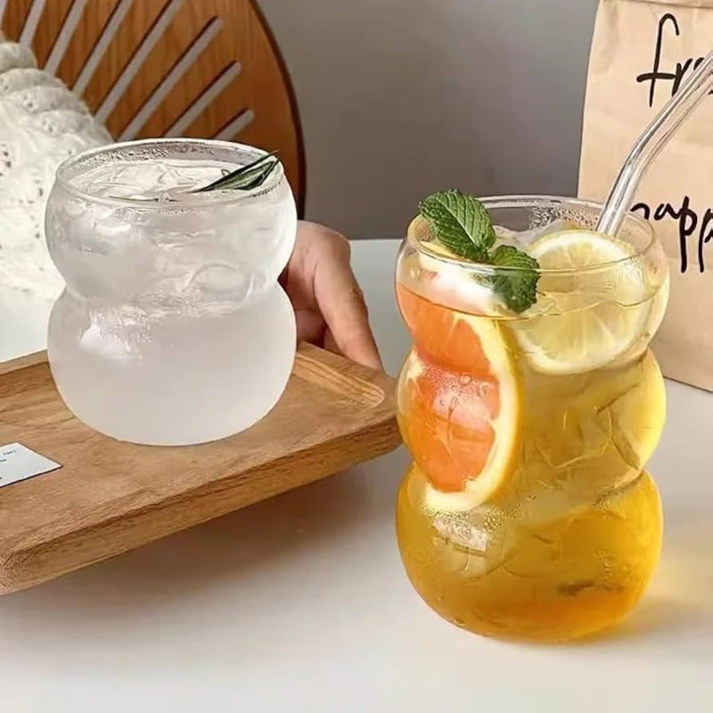 Wave Glass Tumbler – Artistic Drinkware