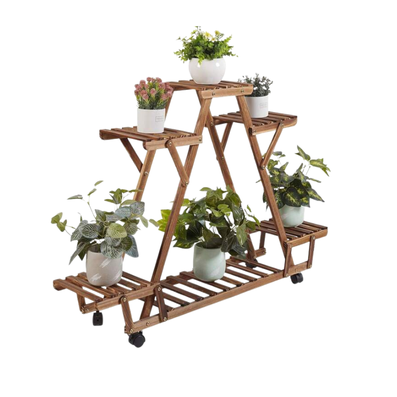 Mobile Triangular Plant Stand