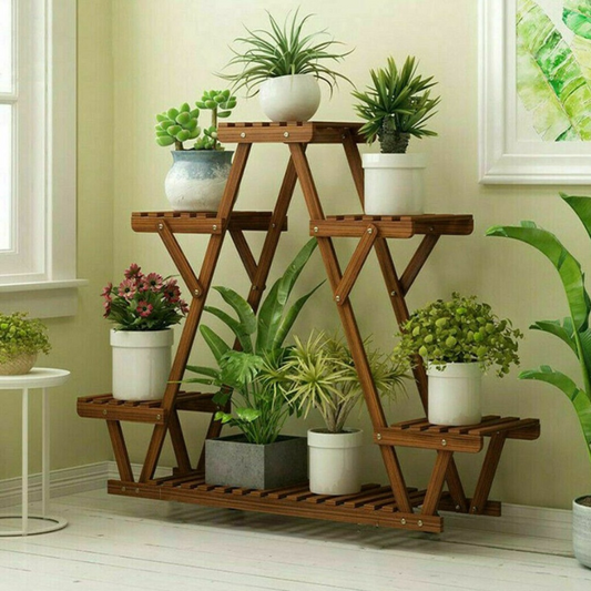 Mobile Triangular Plant Stand