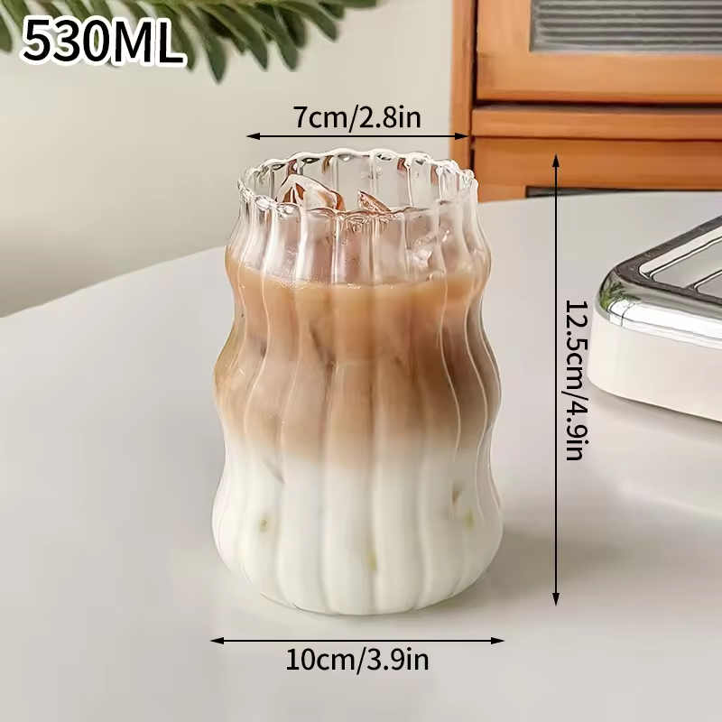 Wave Glass Tumbler – Artistic Drinkware