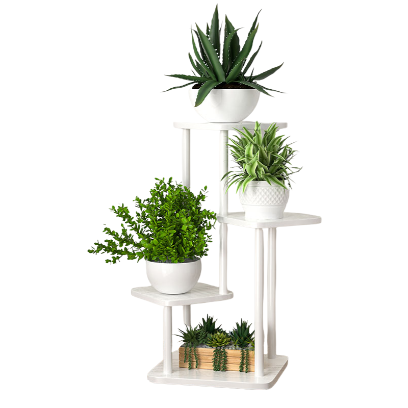Vertical Plant Stand - Expandable Wooden Shelf