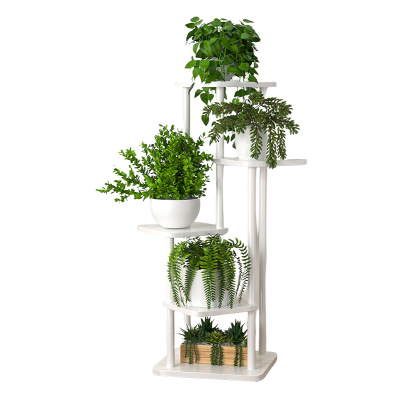 Vertical Plant Stand - Expandable Wooden Shelf