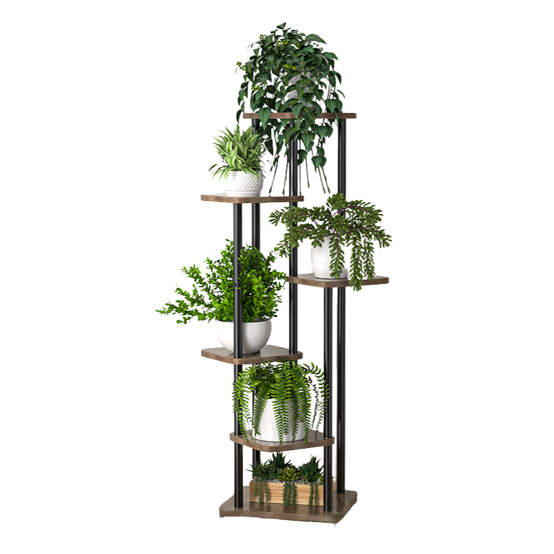 Vertical Plant Stand - Expandable Wooden Shelf