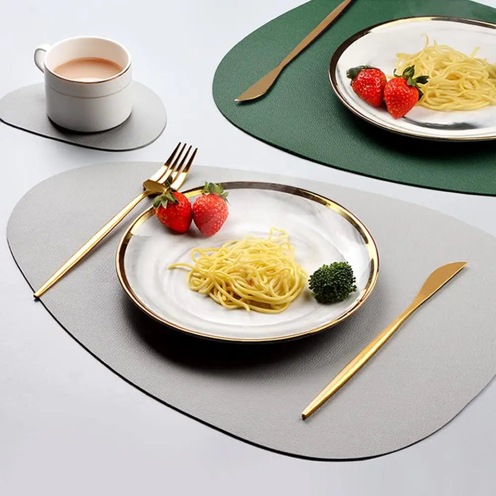 Curve Leather Table Mats