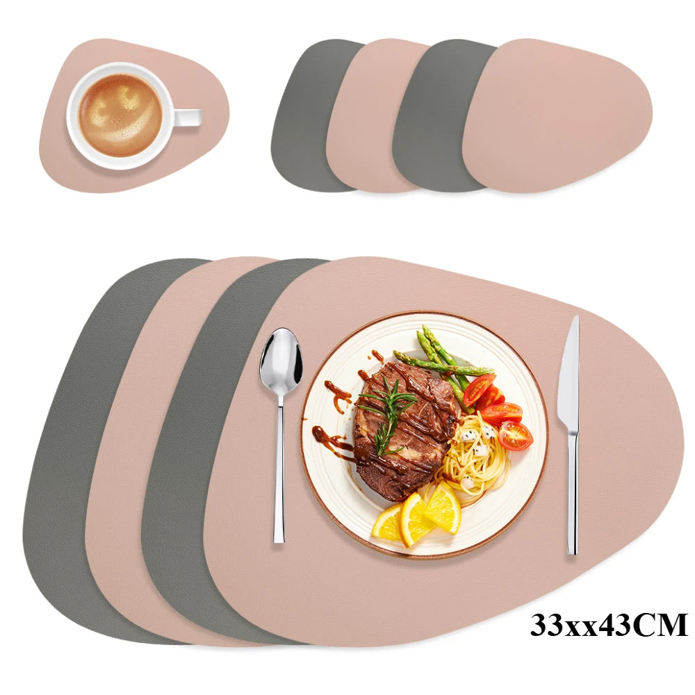 Curve Leather Table Mats