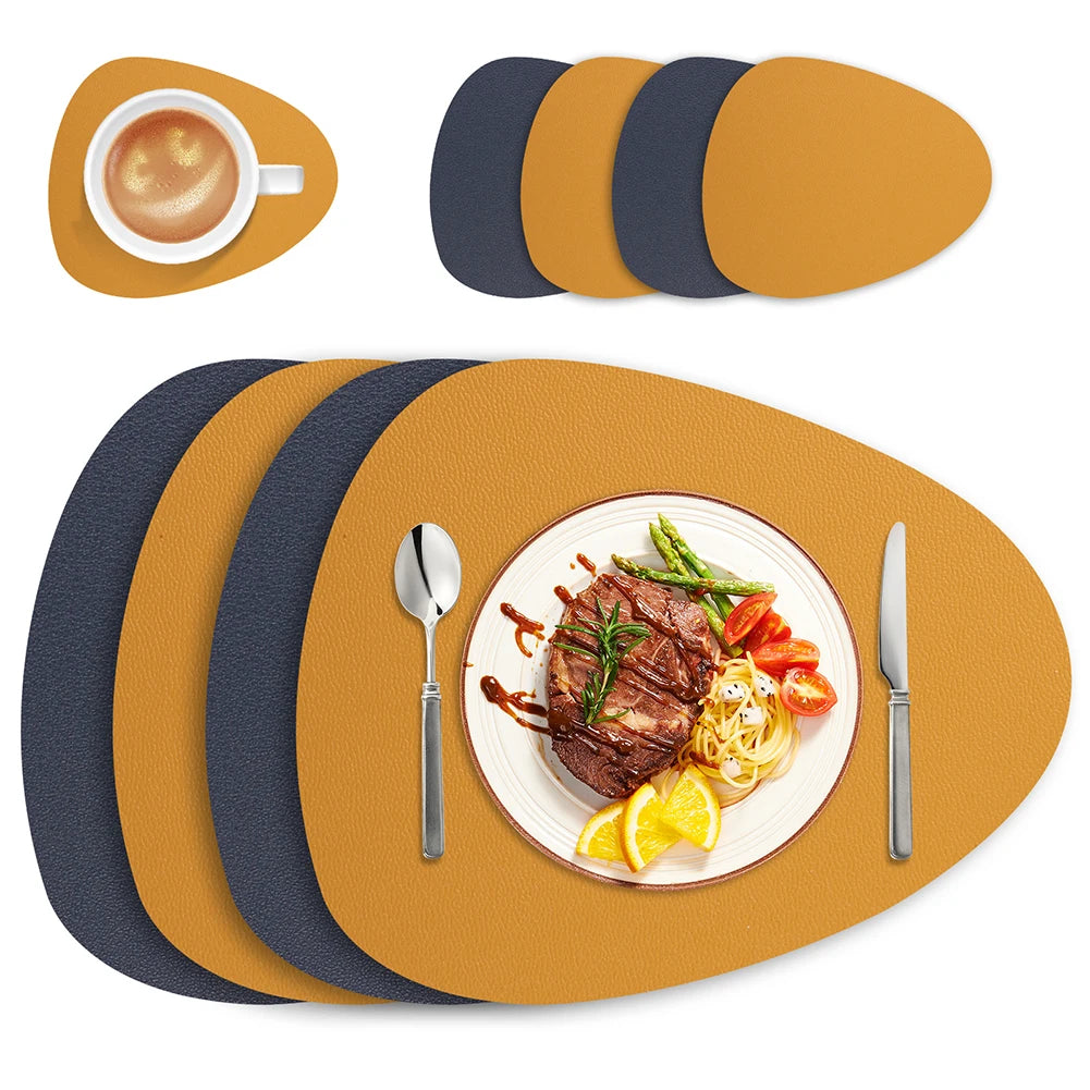 Curve Leather Table Mats