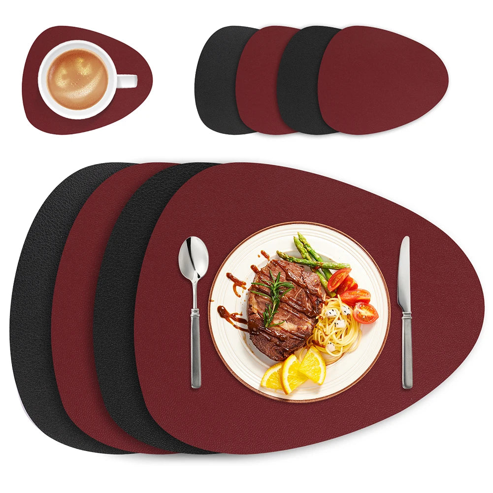 Curve Leather Table Mats