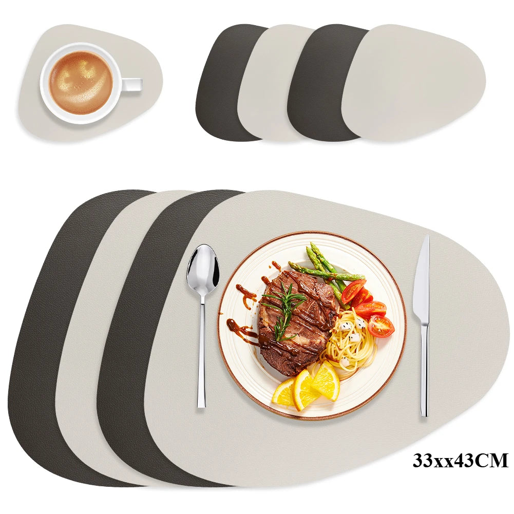 Curve Leather Table Mats