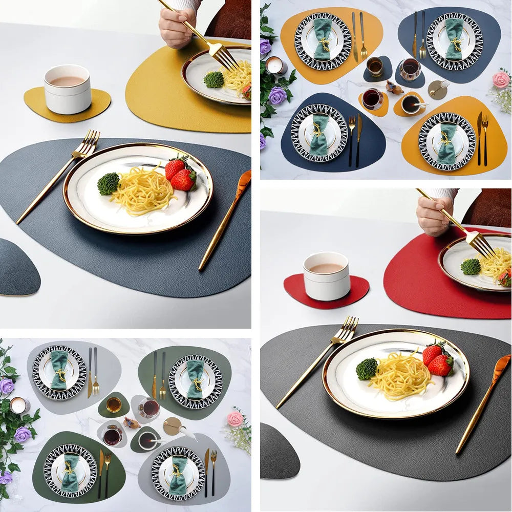 Curve Leather Table Mats
