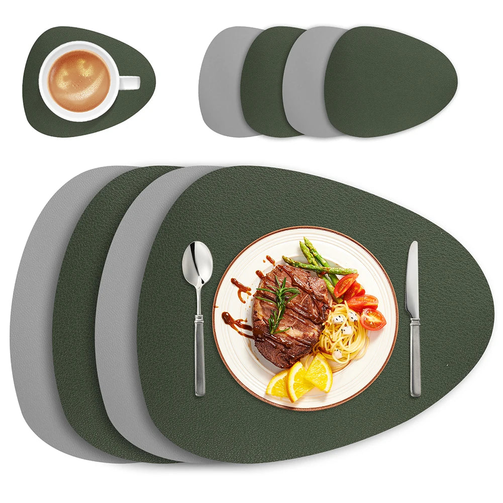 Curve Leather Table Mats